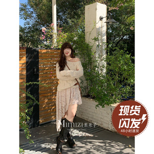 别致休闲百搭不规则连衣裙春 纯欲风性感时尚 米米子微胖大码 胖mm