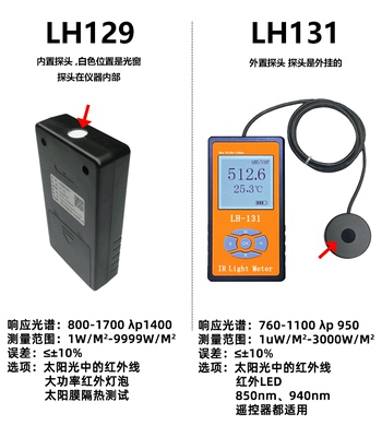 红外光辐照计LH131红外功率计129红外LED光强度照度计940NM