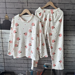 胸围112衣长62腰围68-88臀围100裤长93 珊瑚绒睡衣套装女