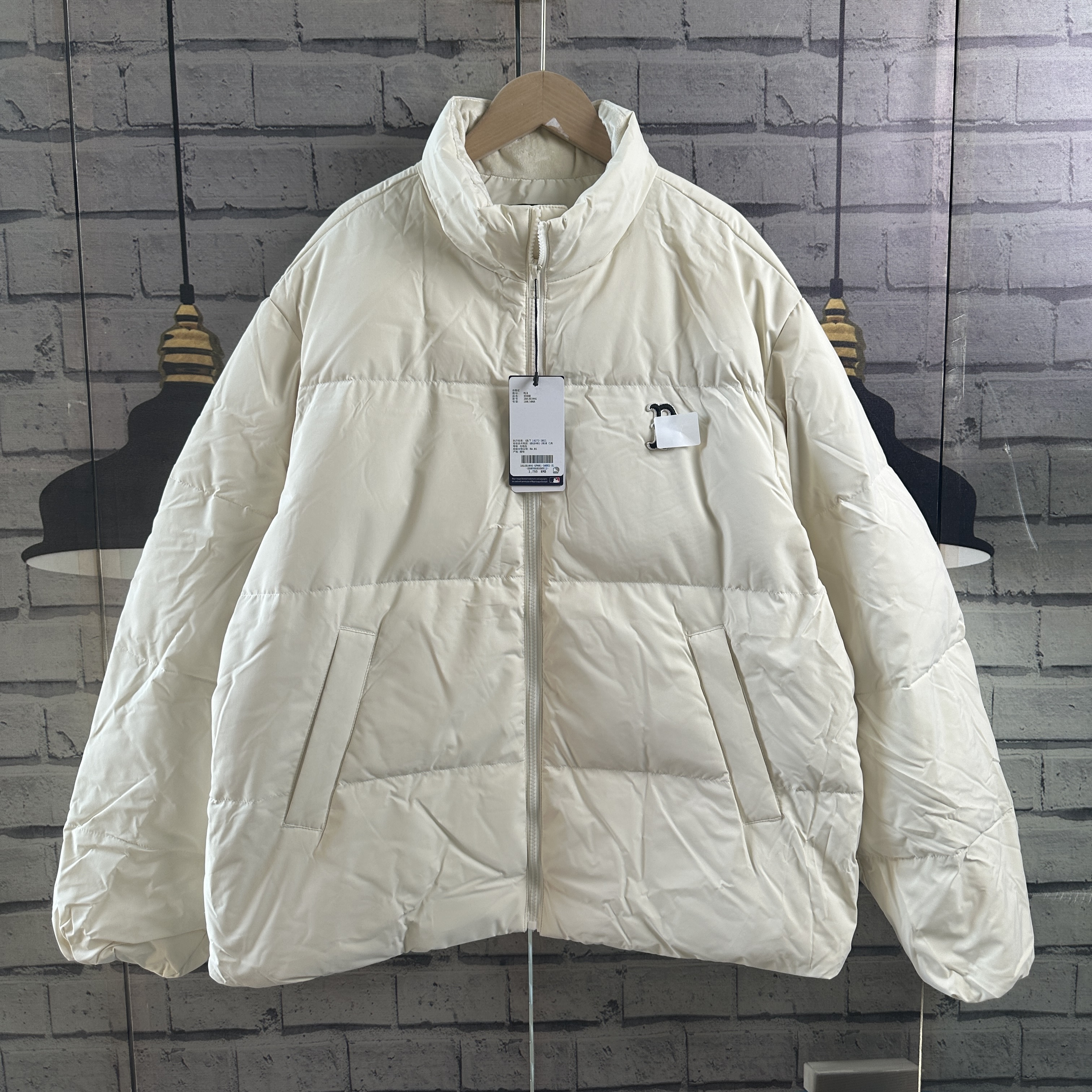 原单高货运动宽松大码立领加厚羽绒服男装