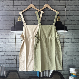 腰围100臀围100长度98以上肩带可调节 牛仔棉被带裙连衣裙女D714