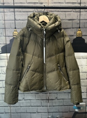 牌子的高品质原单女装加厚三防羽*绒面包服外套短款下摆抽绳E222