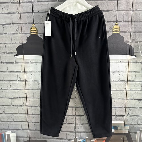 原单腰围74-84臀围102裤长101松紧腰抽绳休闲厚加绒长裤女C642