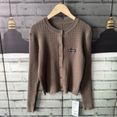 小个子女装 D162 针织开衫 原单高货麻花针织短款 修身