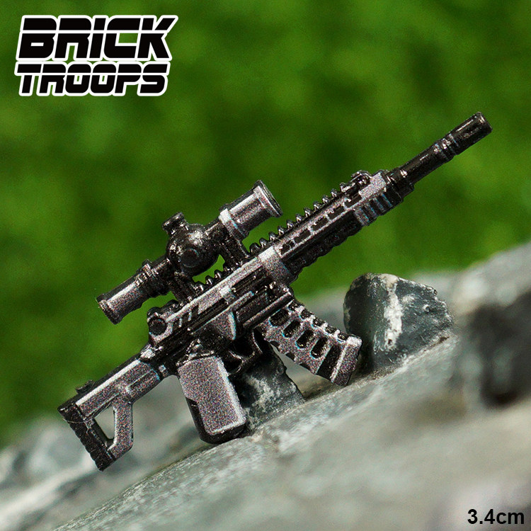 thumbnail for [Print] BrickTroops third-party minifigure accessory M4 dagger weapon