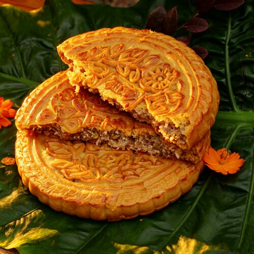 四川中秋广式伍仁月饼对装