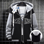 秋冬初高中学生帅气棒球服夹克青年大童男装 美式 外套男孩卫衣套装