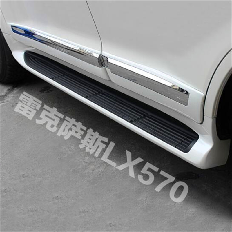 适用于07-19款雷克萨斯LX570脚踏板16款凌志改装带灯高配外侧踏板