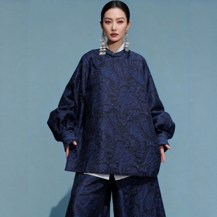 华韵风华·新中式国风女气质高级感小众外套宽松上衣长裤套装轻奢