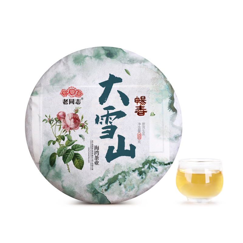 老同志普洱茶生茶饼茶春茶2020年畅春勐库大雪山古树茶100g