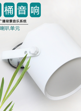 bilong明装吊球广播背景音乐防水型吊桶音箱音响喇叭接功放使用