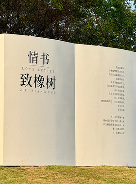 户外景区网红打卡书本相框摆件城市地标景观造景装置装饰拍照道具