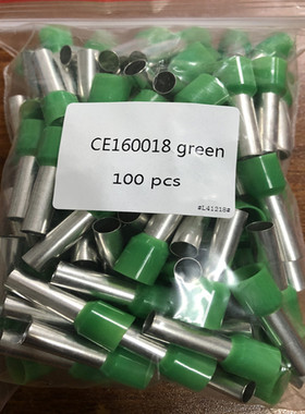 管型端子CE160018针型端子 欧式 16平方绿色 E16-18 100只/包