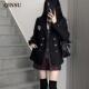 日系原创jk制西装 外套女校供感学院风秋冬黑色双排扣西服全套JK裙