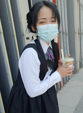 日系JK制服套装女学生背带连衣裙学院风长袖衬衫百褶裙短裙两件套