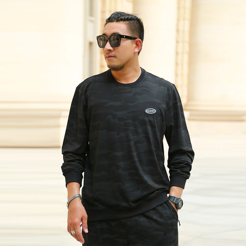 大码运动上衣男秋季2025新款男装加肥加大胖子宽松男士卫衣肥佬潮,男装,休闲运动套装,淘宝优惠券,粉丝福利购,淘宝优惠卷