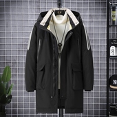 宸轩加肥加大码 可拆卸帽棉衣胖子保暖棉服外套 工装 男装 胖子中长款