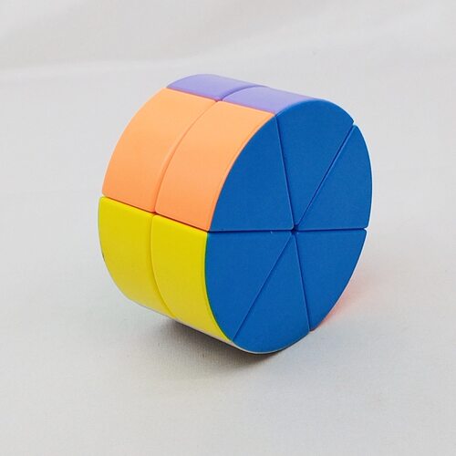 X-Cube二层圆柱魔方二阶八色圆饼魔方 实色彩色八色园饼一件代