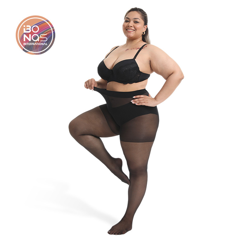 跨境宝娜斯大码丝袜女夏季超薄款防勾丝不掉裆春夏加肥加大连裤袜