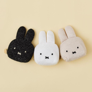 秋冬新款可爱毛绒兔子造型化妆包大容量亮闪闪女生便携口红收纳包