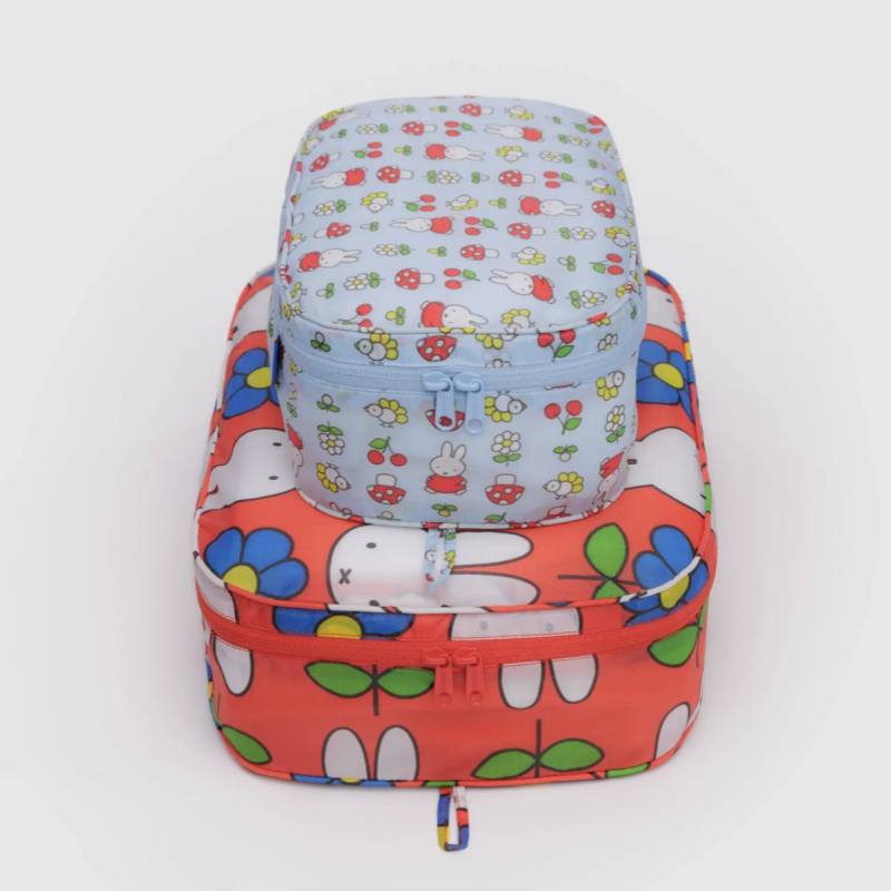 韩国新款卡通可爱米菲兔子行李箱衣服分类袋旅行便携化妆包俩件套