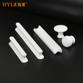 极简北欧铝合金pet暖白色柜门橱柜衣柜拉手双圆角1米亚白抽屉把手