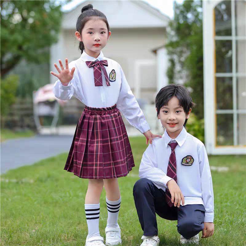 儿童大合唱演出服学院风中小学生诗歌朗诵比赛运动会班服校服套装
