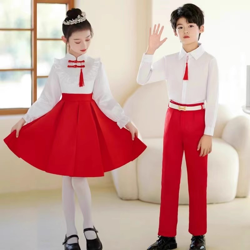 儿童演出服中小学生毕业大合唱团女童合唱礼服男童歌咏比赛表演服