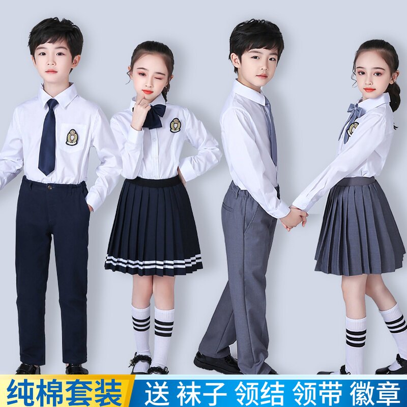 儿童演出服中小学生大合唱团男女诗歌朗诵表演服装幼儿园班服校服