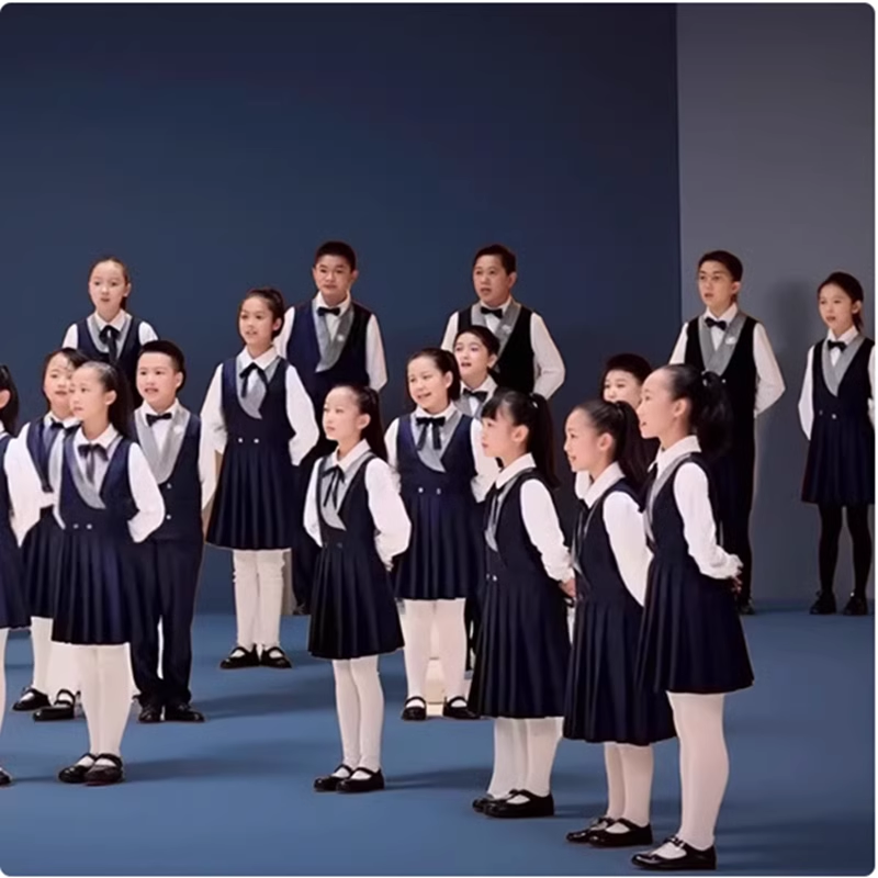 元旦儿童合唱服演出服礼服团体大合唱团服中小学生诗歌朗诵表演服
