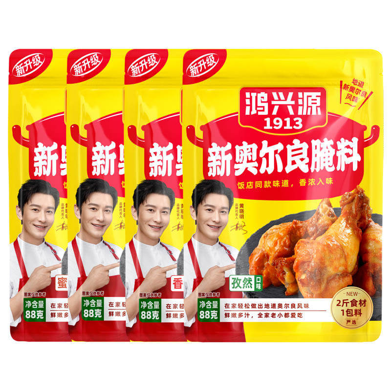 鸿兴源奥尔良腌料蜜汁味儿童家用腌制料粉烧烤鸡翅烤肉炸鸡调味料