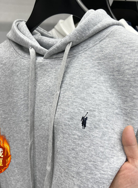 【奥莱品牌折扣】保罗连帽卫衣男士春秋新款宽松外套加绒加厚帽衫