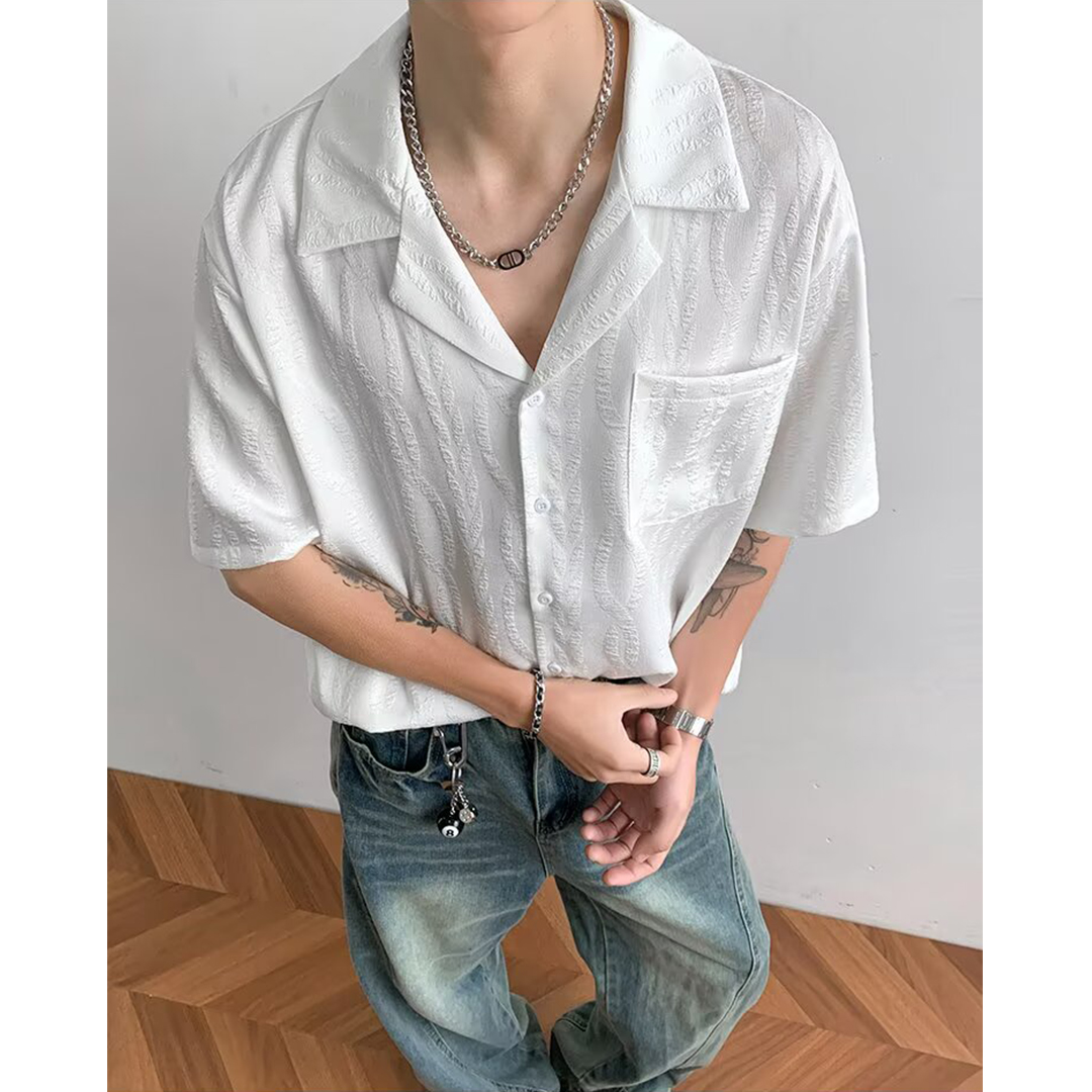 现货+707同款古巴领BOYX正肩短袖衬衫W1255/特P35，商品下架区商品下架区，电商B350