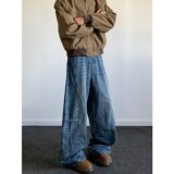 春款现货+美式高街痞帅弯刀裤休闲牛仔裤CK599/P60限88，男装牛仔裤，电商B350