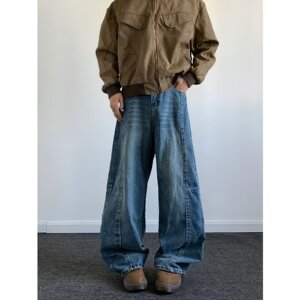 春款现货+美式高街痞帅弯刀裤休闲牛仔裤 CK599/P60 限88,男装牛仔裤,电商B350