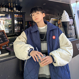 冬装服外套美式撞色潮流毛巾绣绗线菱形格衣W310/P128限158，男装棉衣，电商B350