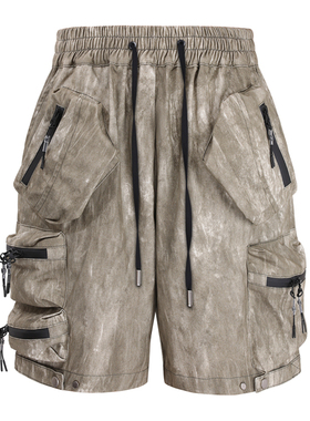 UPGREATED 城市机能街头废土风拉链立体多口袋工装短裤