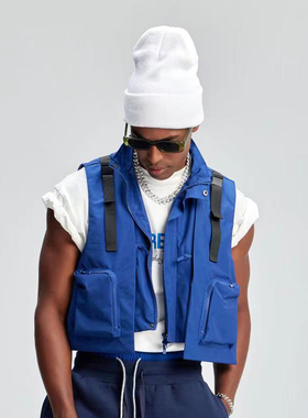 UPGREATED王一博苏新皓刘逸云同款工装口袋户外骑行街舞机能马甲