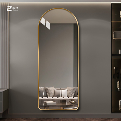 拱形全身镜带框壁挂家用