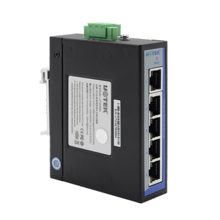 宇泰 5口百兆非网管型以太网交换机工业级导轨式安装ESD静电保护 浪涌突破防护UT-6405sa