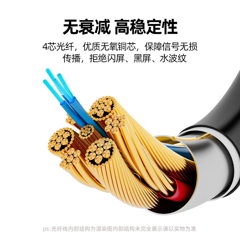 hdmi光纤线2.1版8K/K高清连接数据线电脑电视显示器线加长线