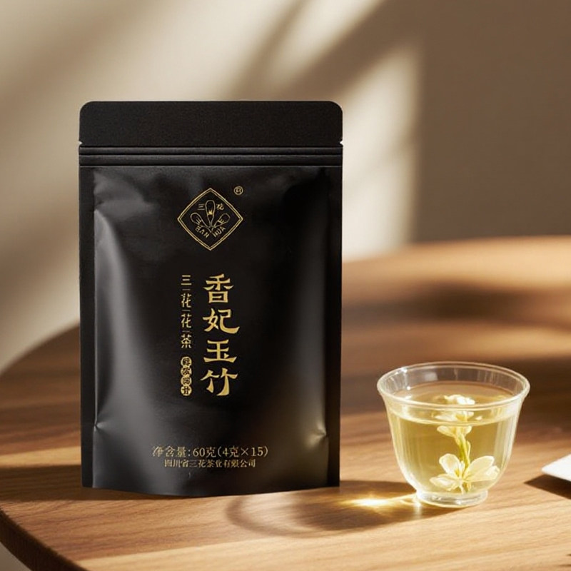 三花茶叶茉莉花茶特级香妃玉竹珍品茶叶新茶横县茉莉花小袋装60g
