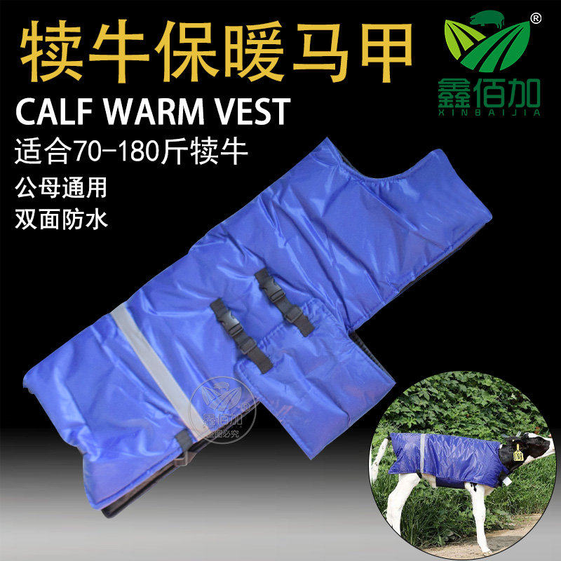 犊牛马甲保暖加厚新生牛犊防寒衣服防水防风冬季御寒牛用马甲加绒