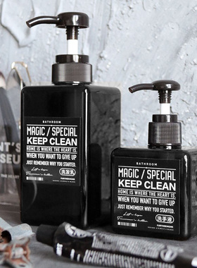 ins北欧洗发水分装瓶 酒店浴室替换沐浴露洗手液塑料空瓶子按压式