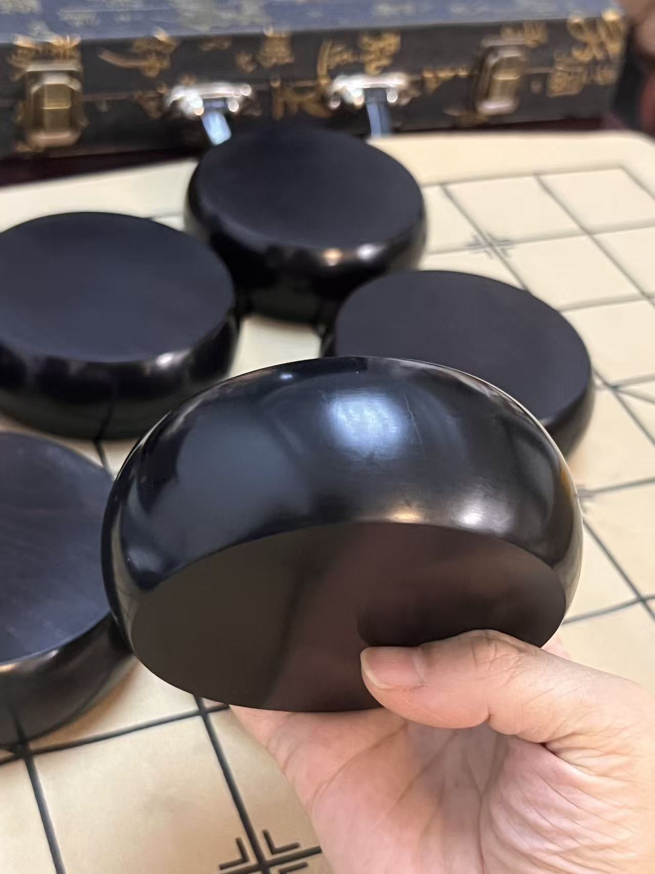 紫光檀10公分象棋中国象棋超大号家用收藏高档送礼