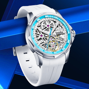 马克华菲手表男全自动机械表时尚镂空硅胶男表夜光防水国潮流腕表