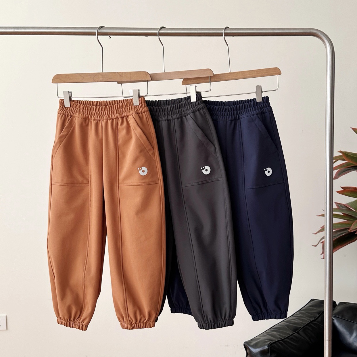 儿童束脚裤儿童户外防风水工装裤冬款男女童保暖休闲长裤加绒卫裤