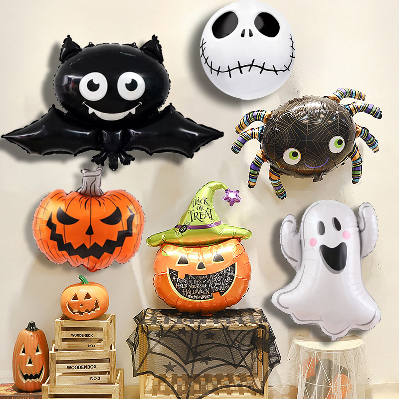 万圣节南瓜骷髅气球酒吧ktv装饰商场超市幼儿园学校派对氛围布置