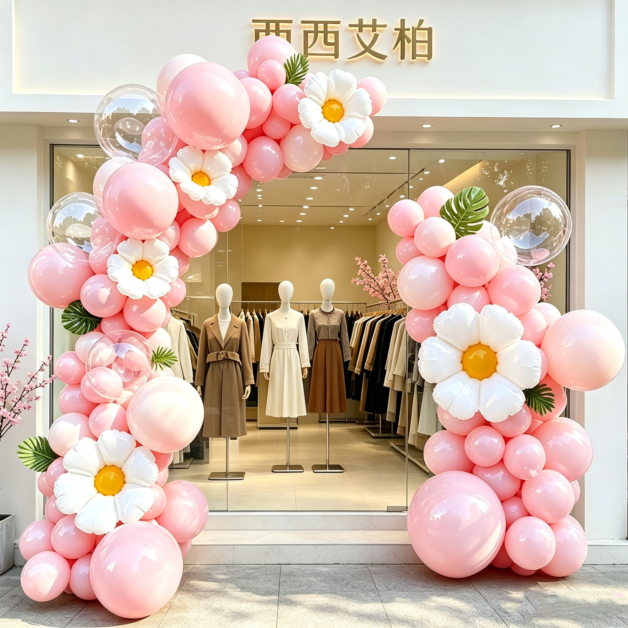 拱门气球店铺活动装饰气球拱场珠宝店店铺新店门口场景氛围装饰品
