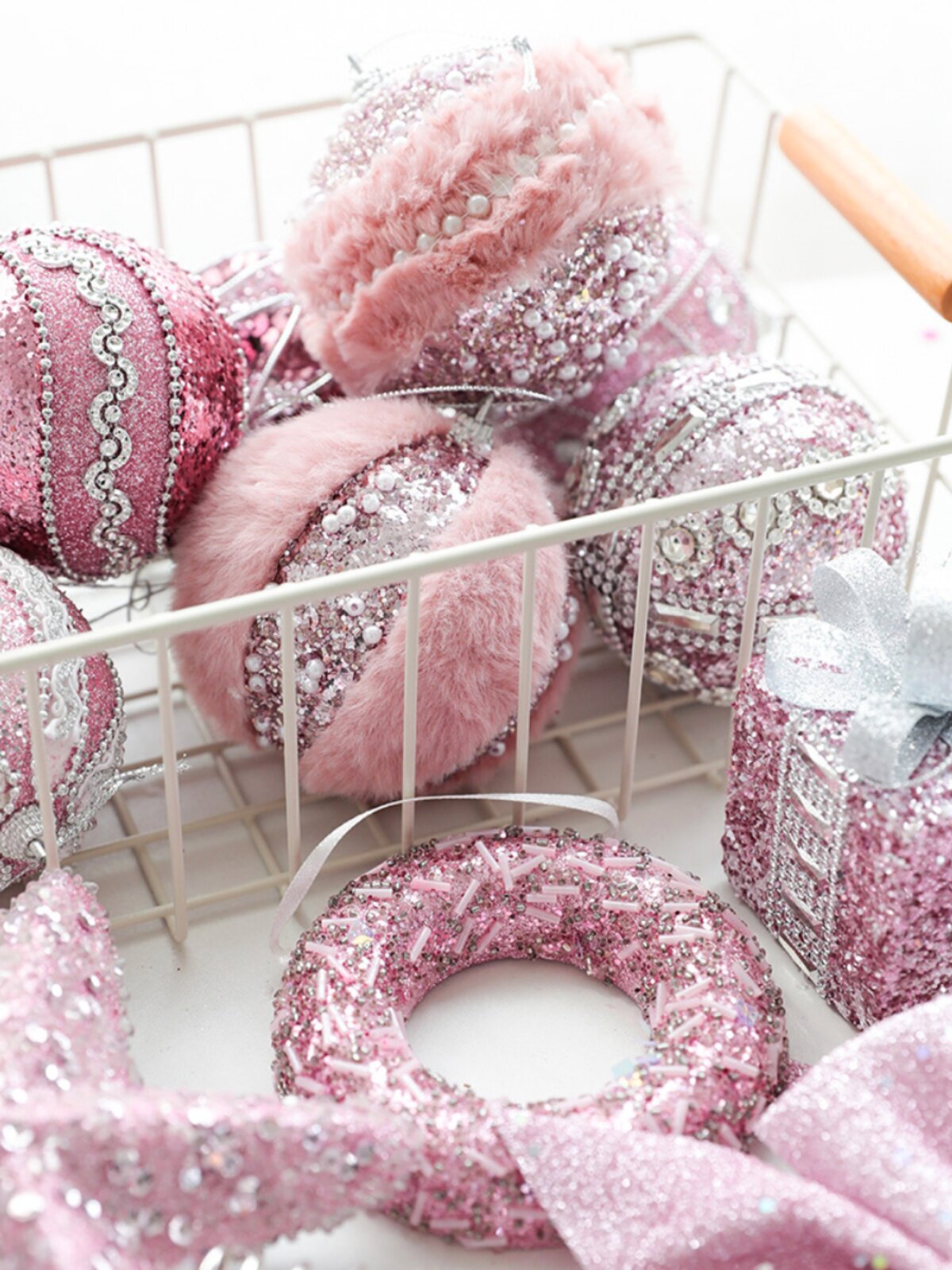 Набор рождественских шаров RLRTi Oak Pink (6 шт)